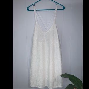 White sequin dress
